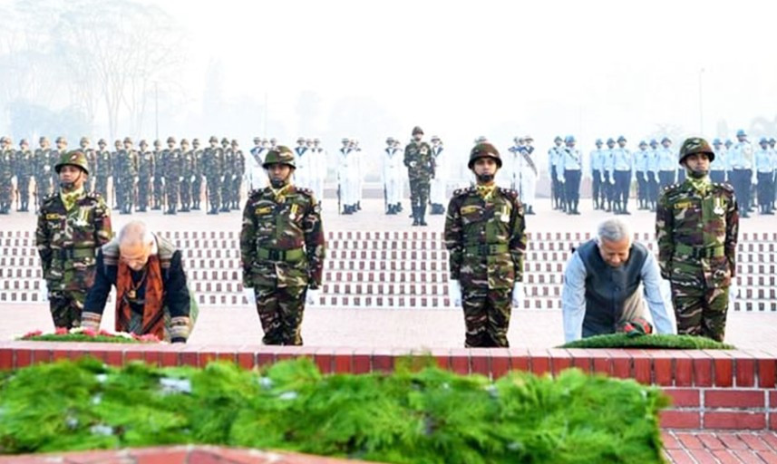 বিজয় দিবসে বীর শহীদদের প্রতি প্রধান উপদেষ্টা ও পূর্ব তিমুরের প্রেসিডেন্টের শ্রদ্ধা নিবেদন